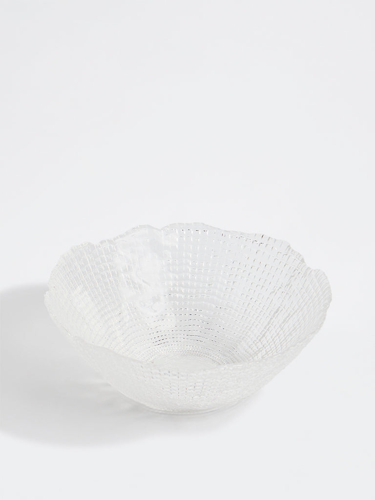 Westside Home Clear Textured Glass Bowl - Small