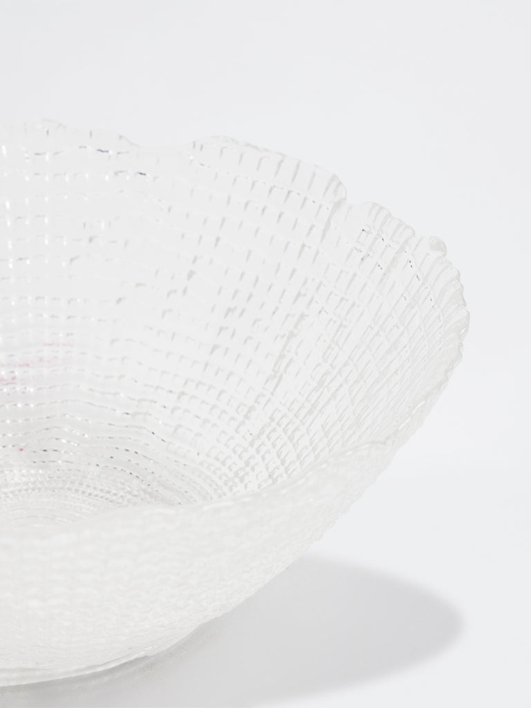 Westside Home Clear Textured Glass Bowl - Small