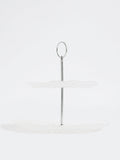 Westside Home Clear Textured Glass Cake Stand