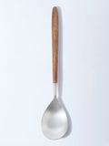 Westside Home Silver Serving Spoon with Wooden Handle