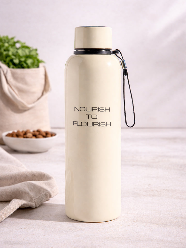 Westside Home Ivory Text Design Water Bottle - 850ML