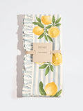 Westside Home Light Blue Lemon Design Table Runner
