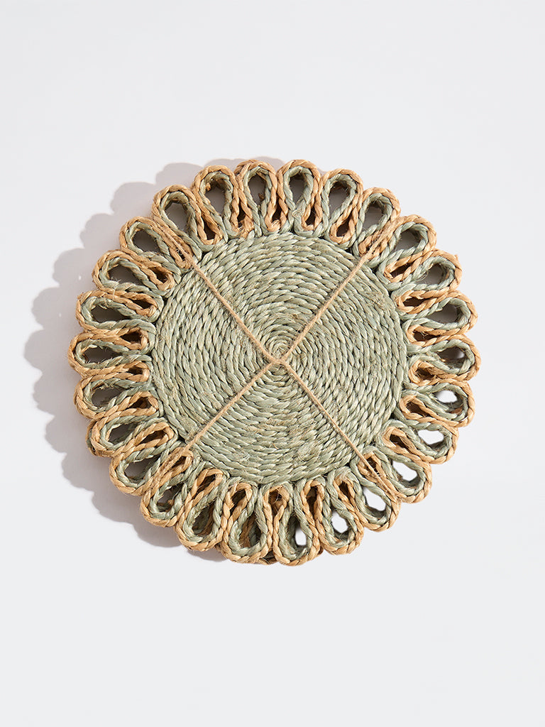 Westside Home Green Jute-Textured Trivets (Set of 2)
