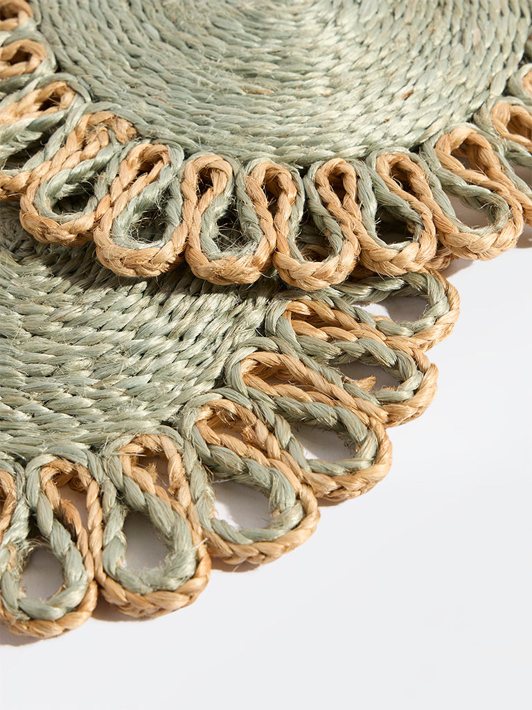 Westside Home Green Jute-Textured Trivets (Set of 2)