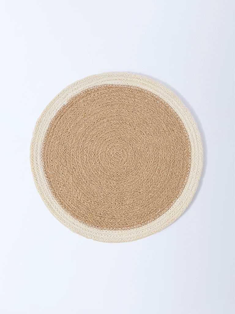 Westside Home Beige Woven-Textured Placemats (Set of 2)