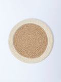 Westside Home Beige Woven-Textured Trivets (Set of 2)