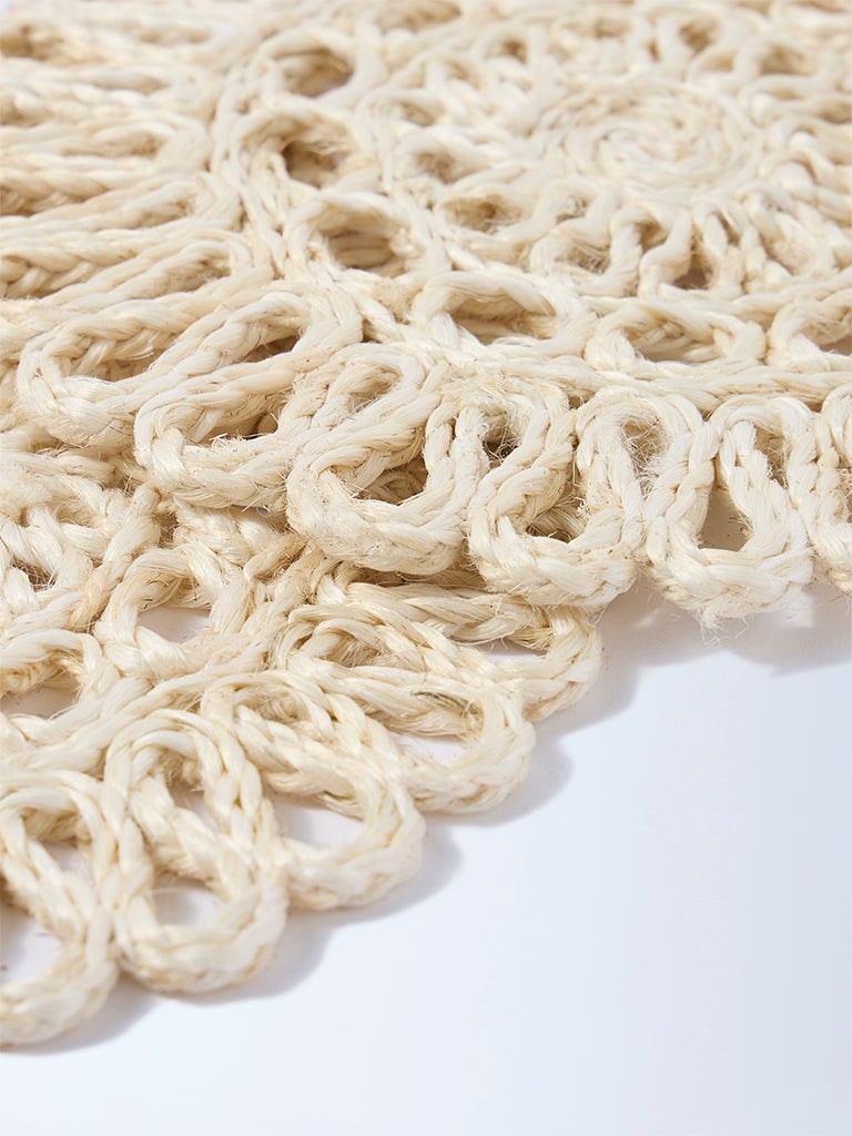 Westside Home Cream Woven-Textured Trivets (Set of 2)