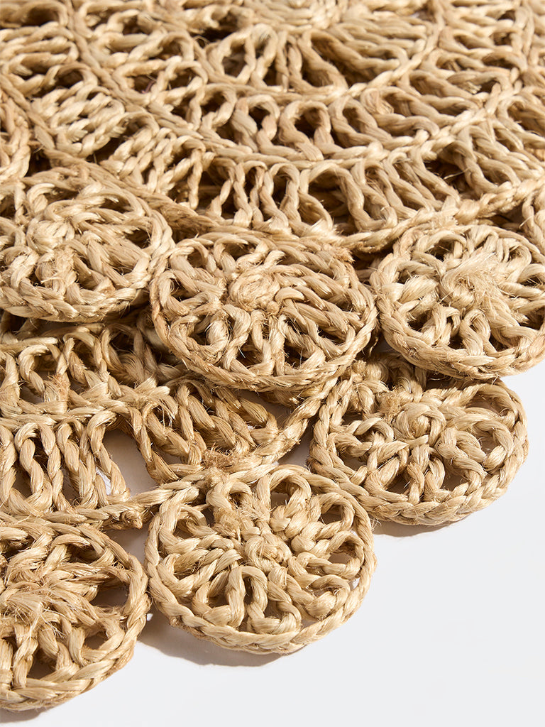 Westside Home Beige Woven-Textured Placemats (Set of 2)