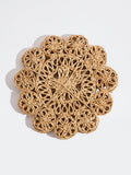 Westside Home Beige Woven-Textured Trivets (Set of 2)