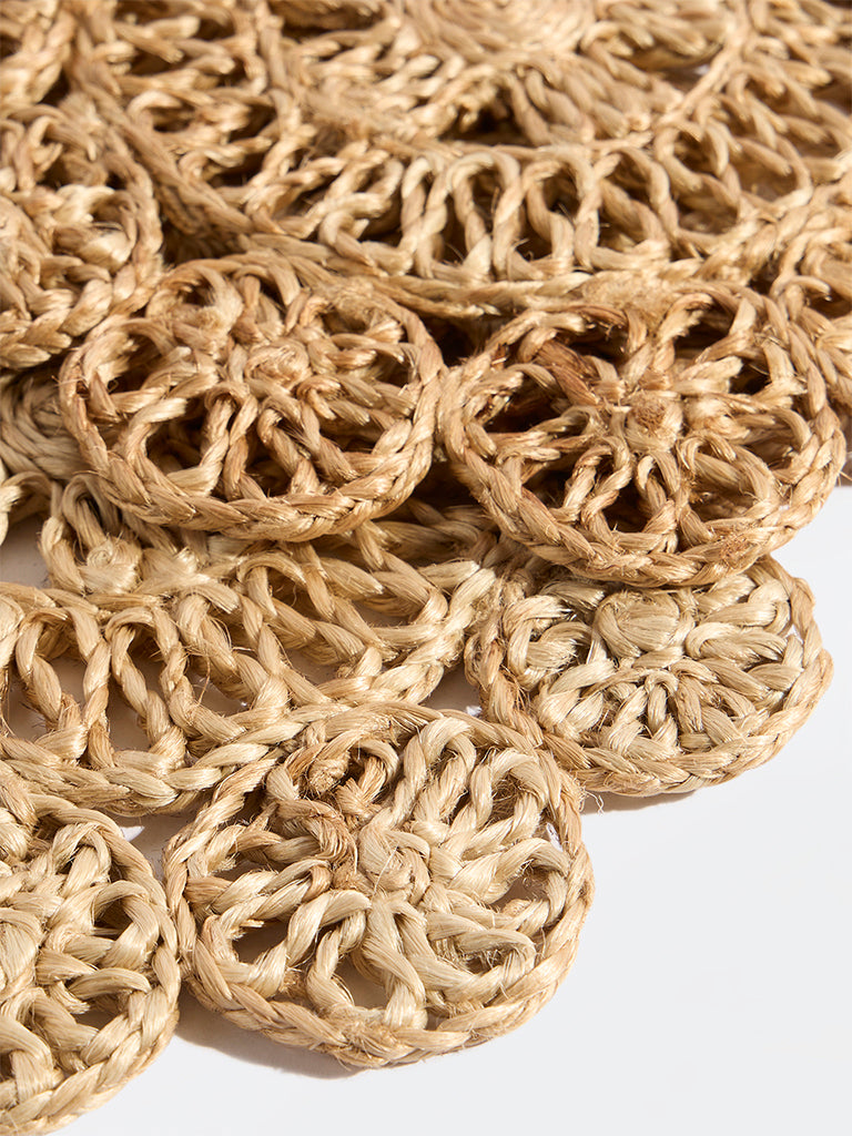 Westside Home Beige Woven-Textured Trivets (Set of 2)