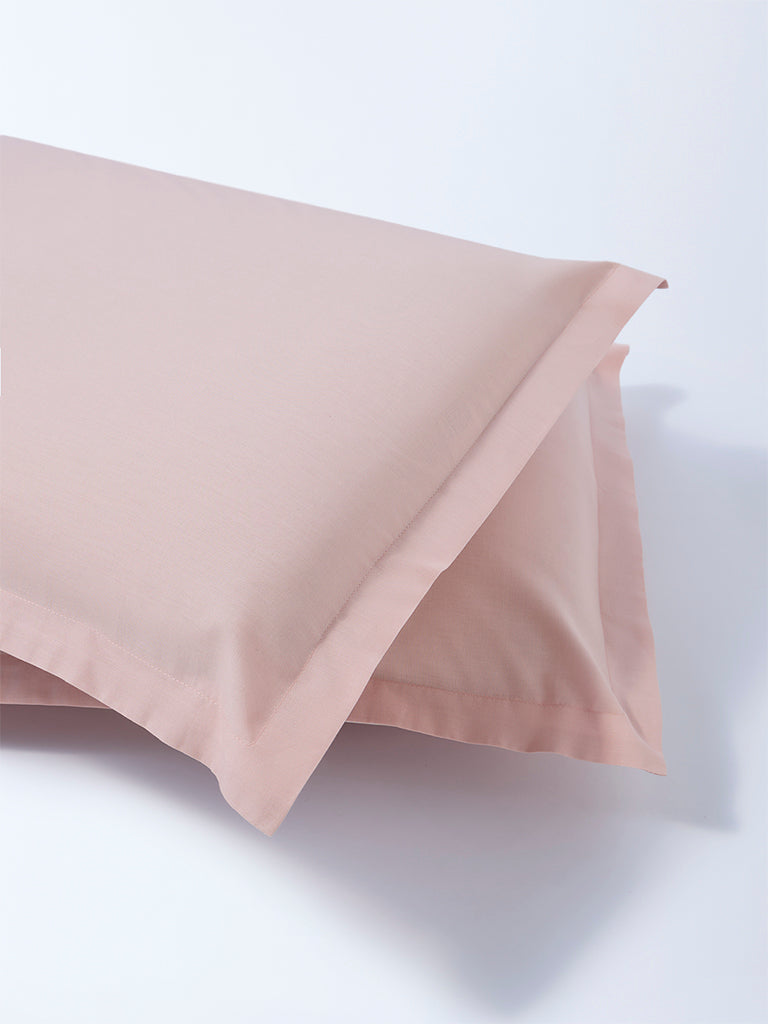 Westside Home Pink Solid Pillowcases (Set of 2)