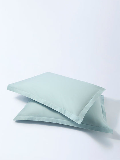 Westside Home Light Blue Solid Pillowcases (Set of 2)