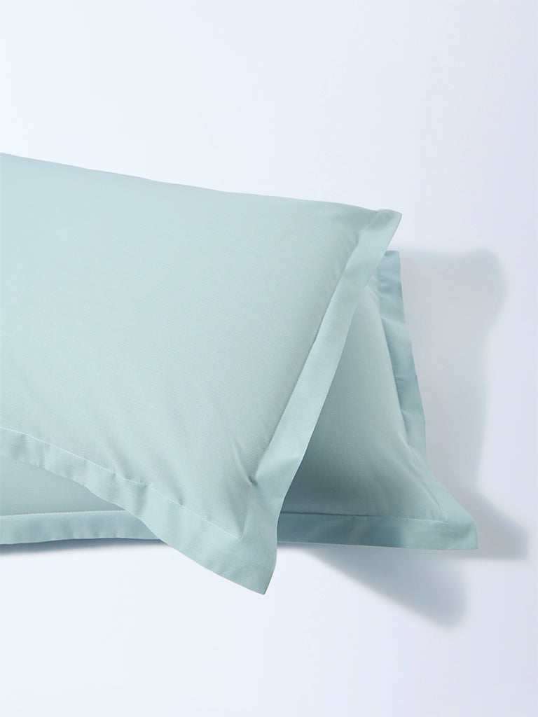 Westside Home Light Blue Solid Pillowcases (Set of 2)