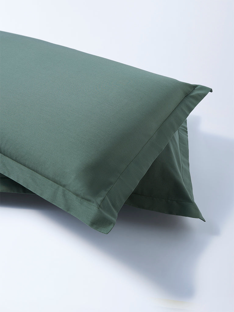 Westside Home Olive Solid Pillowcase (Set of 2)