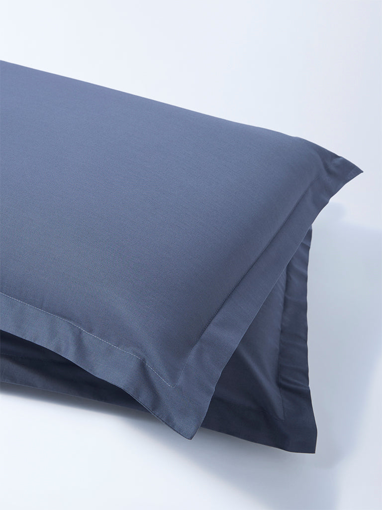 Westside Home Dusty Blue Solid Pillowcase (Set of 2)