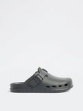 SOLEPLAY Black Perforated Clog Sandals