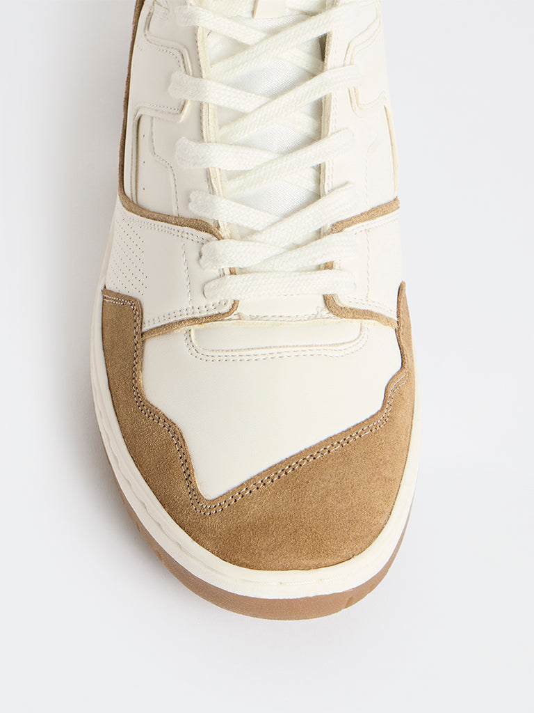 SOLEPLAY Taupe High-Top Suede Sneakers