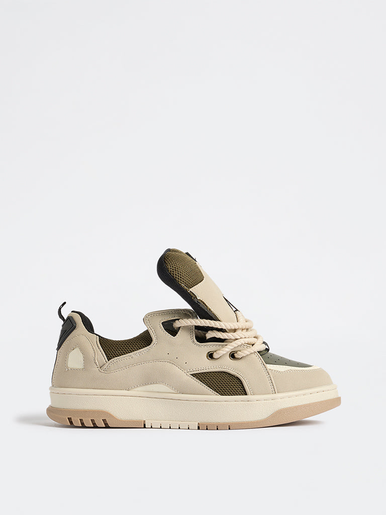 SOLEPLAY Grey Colour-Blocked Chunky Sneakers