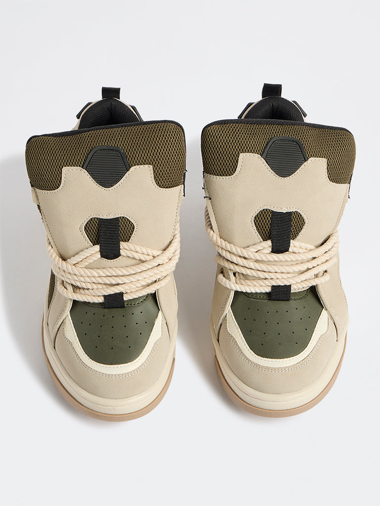 SOLEPLAY Grey Colour-Blocked Chunky Sneakers