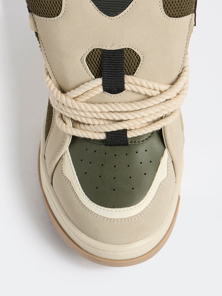 SOLEPLAY Grey Colour-Blocked Chunky Sneakers