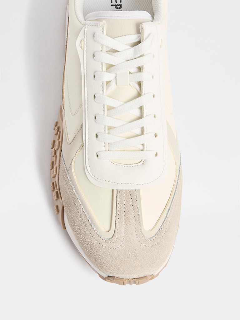 SOLEPLAY Beige Lace-Up Suede Sneakers