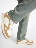 SOLEPLAY Beige Suede-Detailed Lace-Up Sneakers