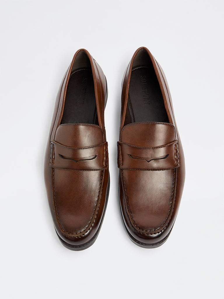 SOLEPLAY Brown Penny Loafers