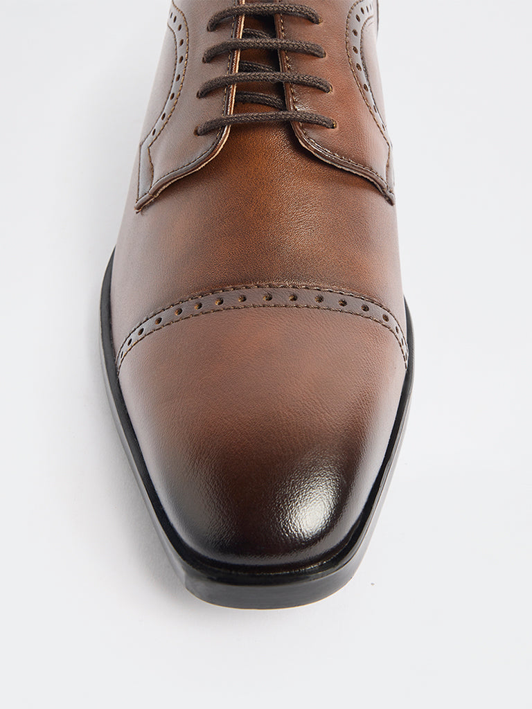 SOLEPLAY Dark Tan Oxford Shoes