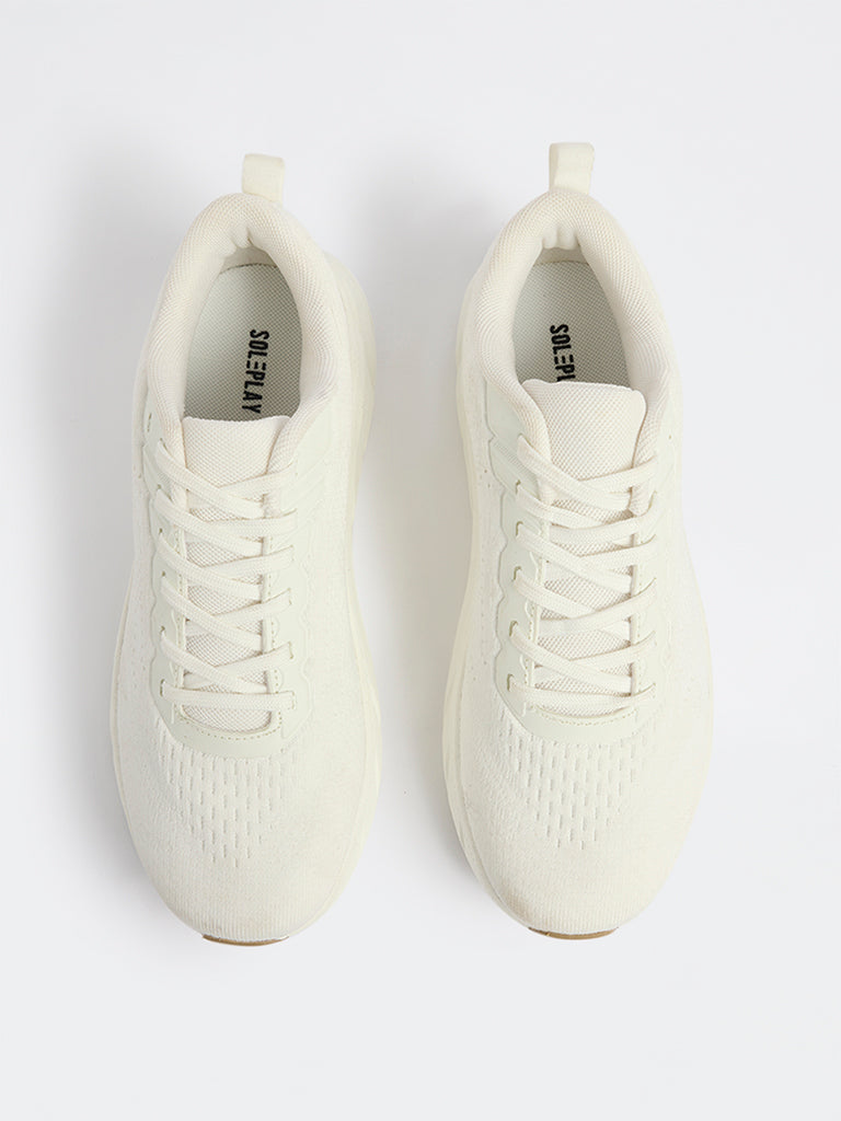 SOLEPLAY White Lace-Up Sneakers