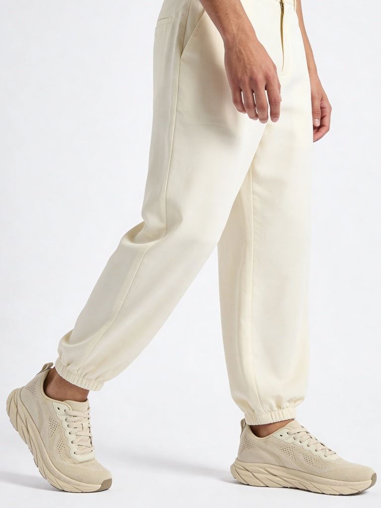 SOLEPLAY Beige Knit-Textured Lace-Up Sneakers
