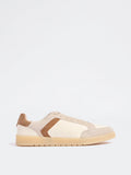 SOLEPLAY Off-White Mesh Detailed Lace-Up Sneakers