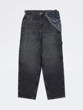 Girls Charcoal Washed High-Rise Flared Jeans