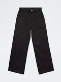 Girls Black Mid-Rise Trousers
