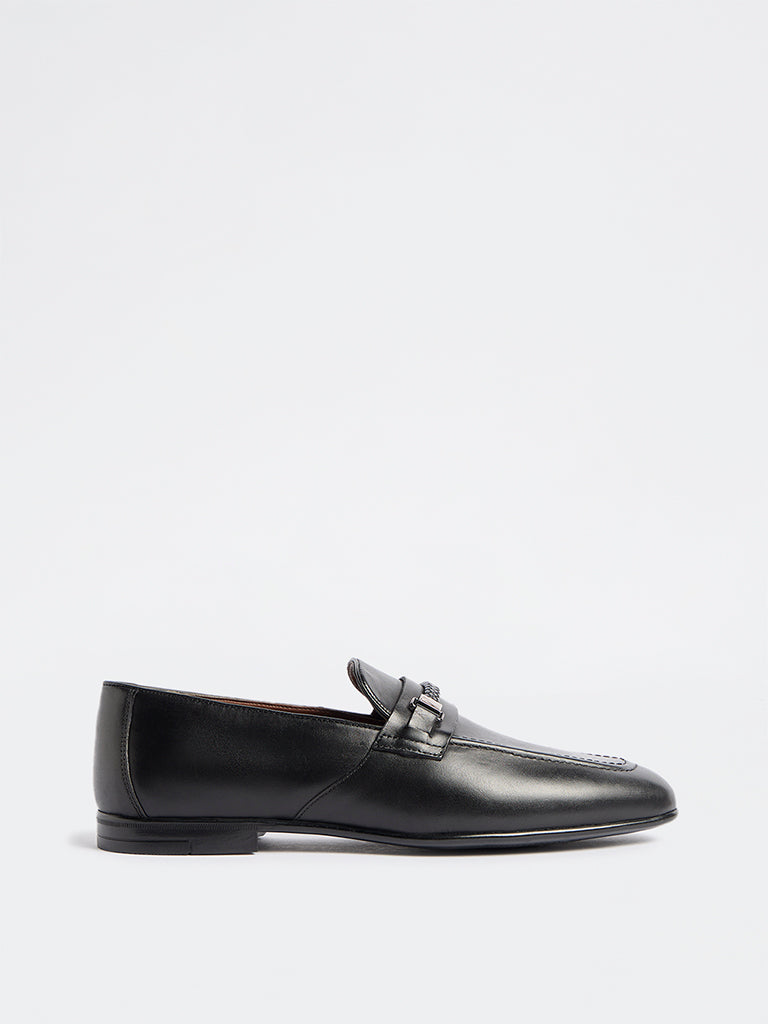 SOLEPLAY Black Braided Penny Loafers