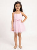 HOP Kids Girls Pink Bow Detailed Party Dress