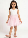 HOP Kids Girls Pink Lace Design A-Line Dress