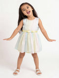 HOP Kids Girls Multicolour Bow-Detailed Mesh Dress