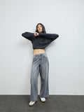 Nuon Grey Faded High-Rise Cotton Jeans