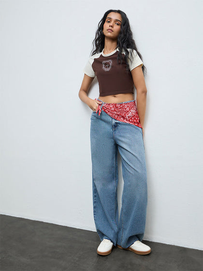 Nuon Dark Blue High-Rise Jeans