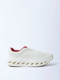 SOLEPLAY White Knit-Textured Jogger Shoes