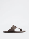 SOLEPLAY Brown Braided Kolhapuri Sandals