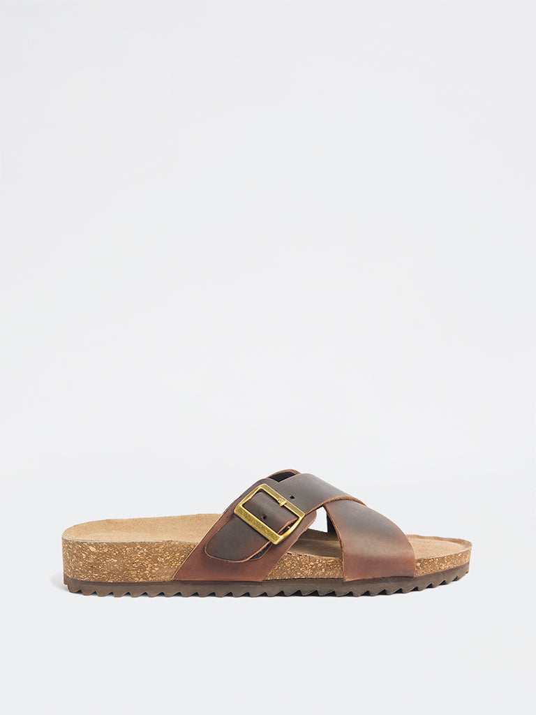 SOLEPLAY Brown Buckle Detailed Sandals