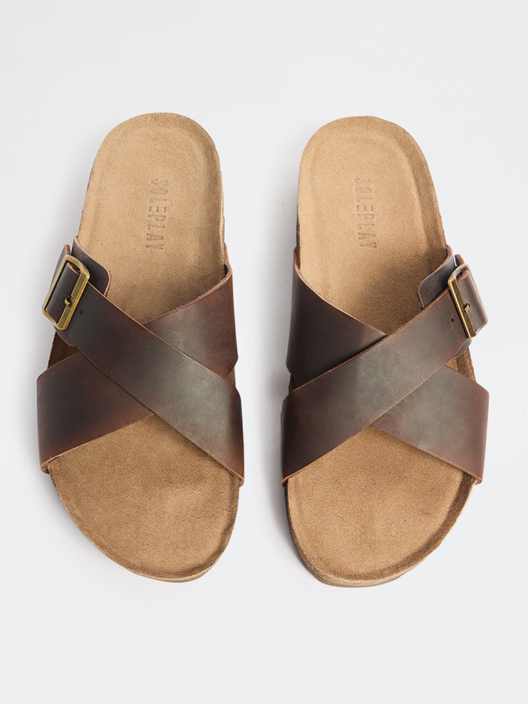 SOLEPLAY Brown Buckle Detailed Sandals
