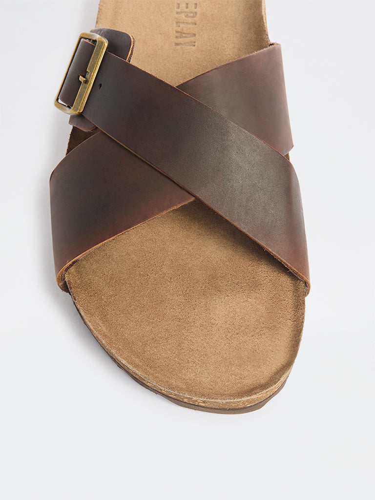 SOLEPLAY Brown Buckle Detailed Sandals