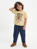 HOP Kids Yellow Printed Cotton T-Shirt