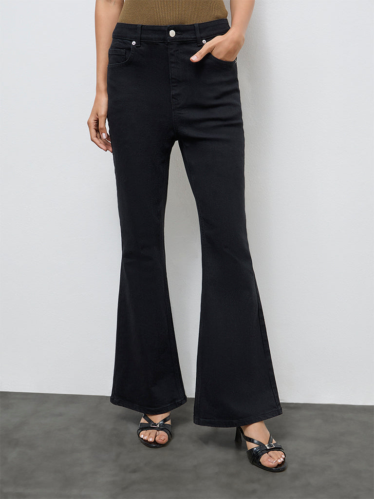 LOV Black High-Rise Bootcut Jeans