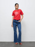 LOV Dark Blue High-Rise Bootcut Jeans