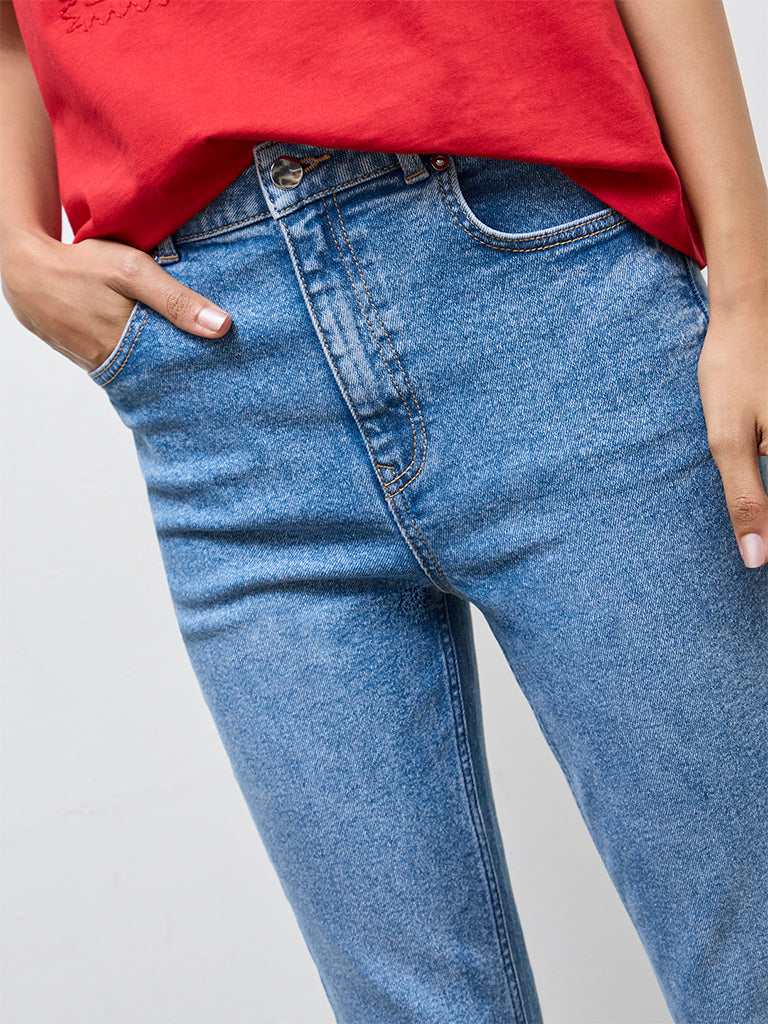 LOV Blue High-Rise Bootcut Jeans