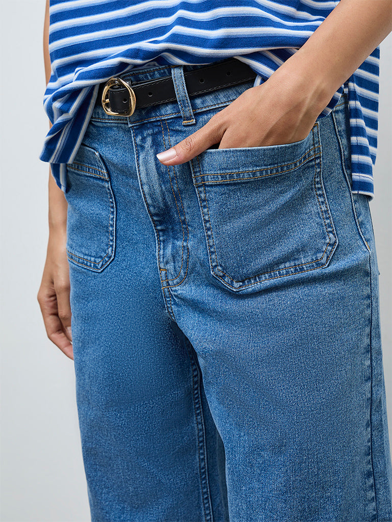 LOV Blue Washed High-Rise Jeans