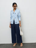 LOV Dark Blue Solid High-Rise Jeans